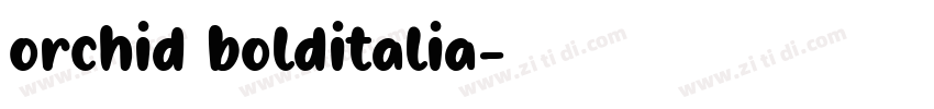 orchid bolditalia字体转换